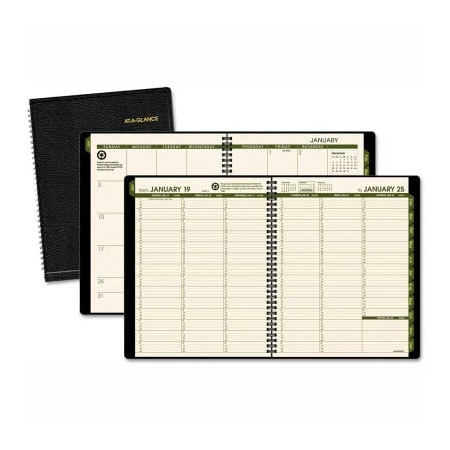At-A-Glance AT-A-GLANCE Recycled Weekly/Monthly Classic Appointment Book, 11 x 8.25, Black, 2022 70950G05